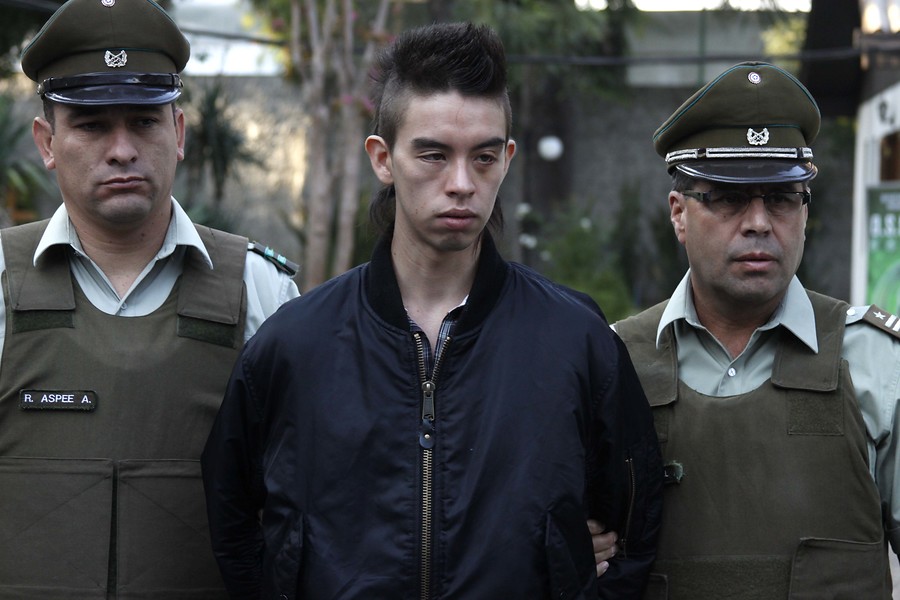 Fabián Mora, cuando fue detenido en marzo del 2012
