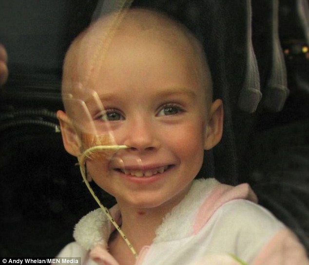Imagen de la hija de Andy Whelan, víctima del cáncer.