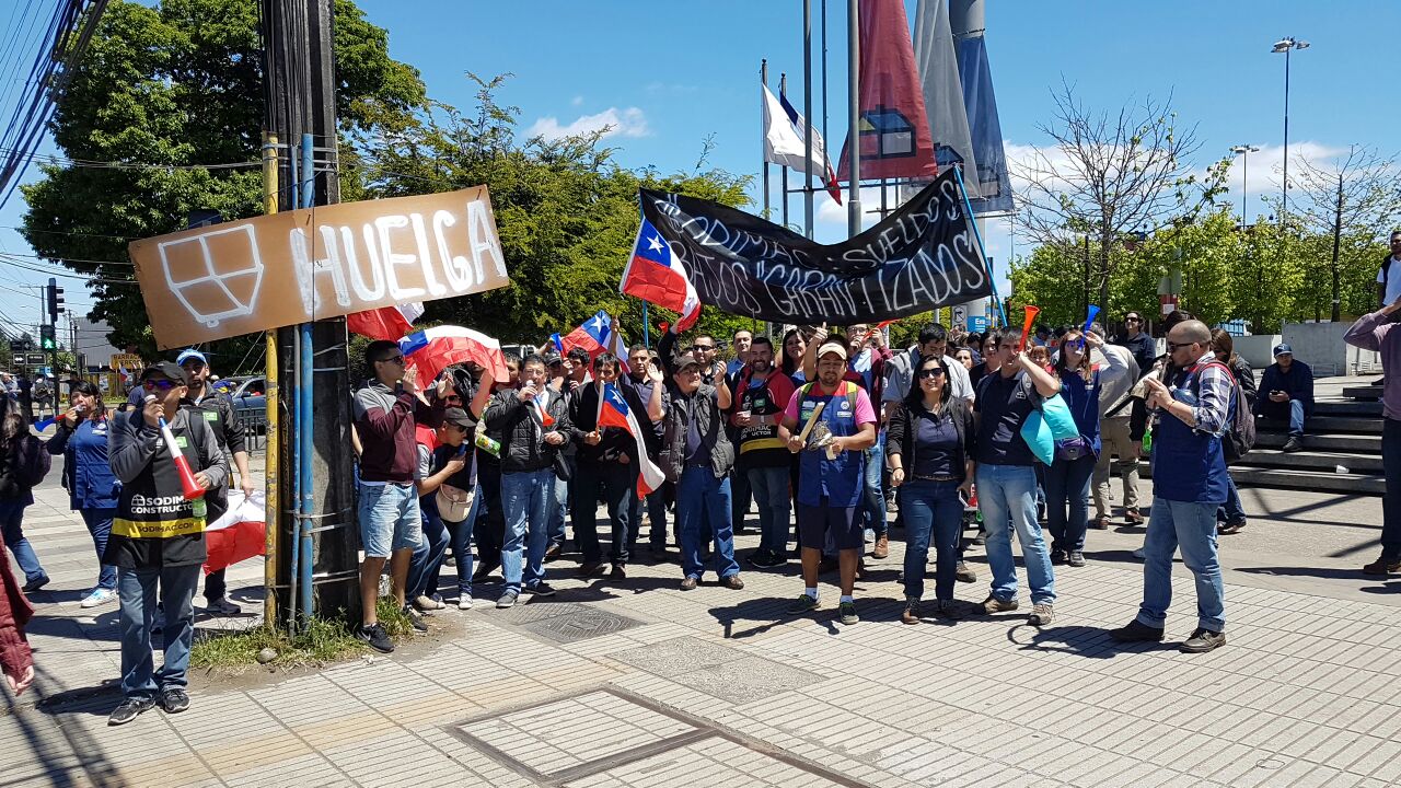 Trabajadores de Homecenter Sodimac de la Araucanía se sumaron a movilización nacional