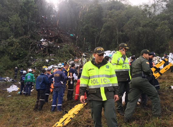 Las imágenes del lamentable accidente aéreo que afectó a Chapecoense |  Fútbol | BioBioChile