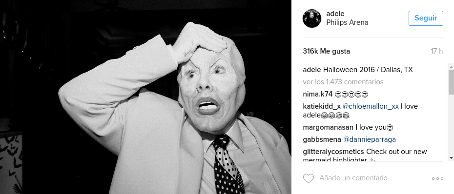 Adele usó fenomenal disfraz de "La Máscara" que la dejó completamente irreconocible