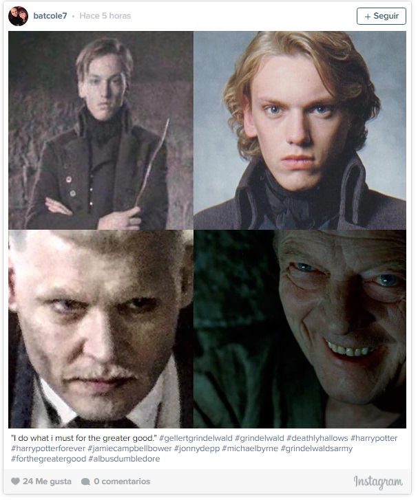Así luce Johnny Depp como el villano Grindelwald en "Animales fantásticos..."