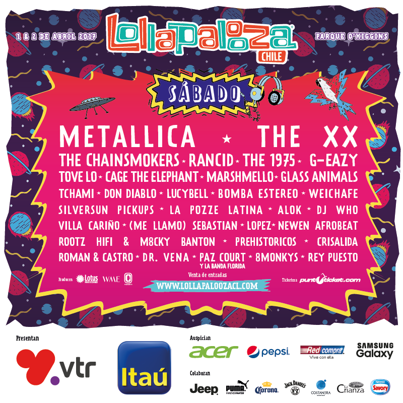Cartel de Lollapalooza Chile 2017