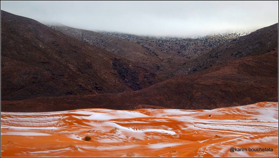 Nieva en el desierto del Sahara por segunda vez en la historia