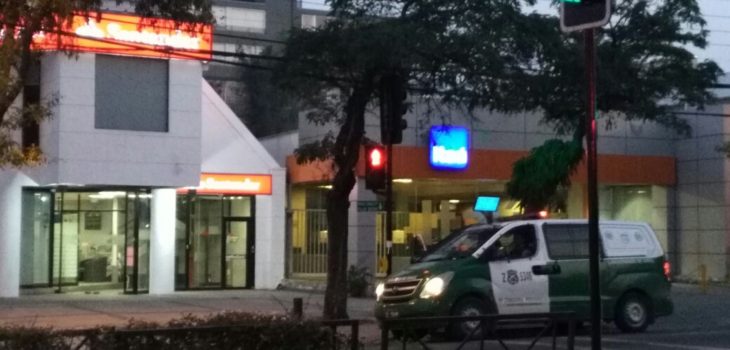 Robo frustrado afecta a sucursal bancaria en Providencia - BioBioChile