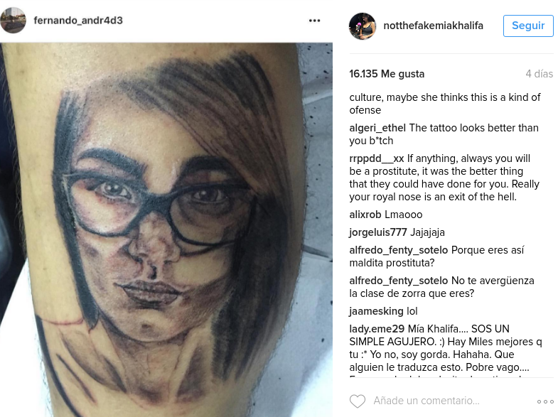 Fan se hizo horrible tatuaje inspirado en Mia Khalifa: esto respondió la actriz porno
