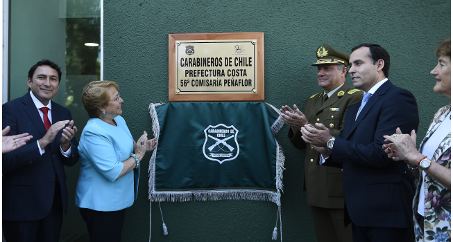 Bachelet inaugura comisaría en Peñaflor y recalca compromiso con ... - BioBioChile