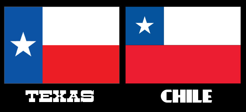Resultado de imagen para bandera de texas y bandera de chile