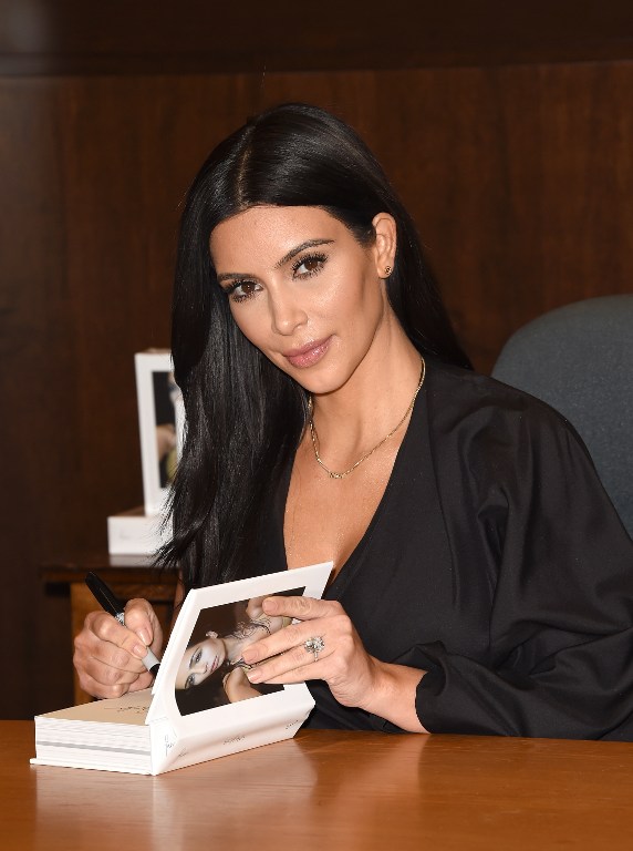 LOS ANGELES, CA - MAY 07: Kim Kardashian West attends the book signing for "Selfish" at Barnes & Noble bookstore at The Grove on May 7, 2015 in Los Angeles, California.   Jason Merritt/Getty Images/AFP