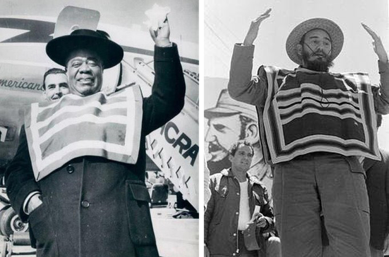 Louis Armstrong y Fidel Castro en Chile