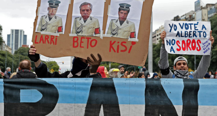 Comerciantes protestan en Buenos Aires contra la cuarentena obligatoria