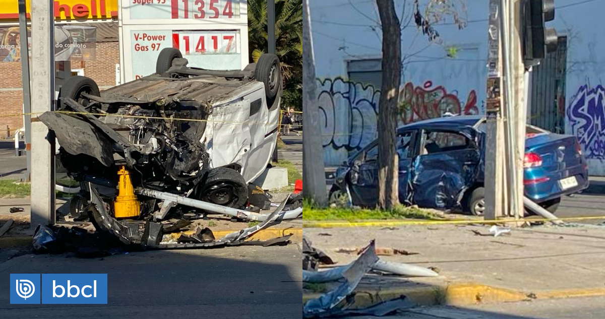 Veh Culo Termina Con Severos Da Os Tras Violento Accidente En Santiago