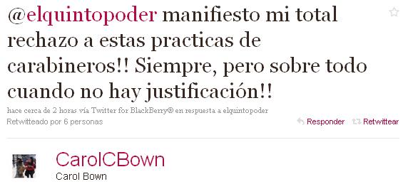 Carol Bown en Twitter