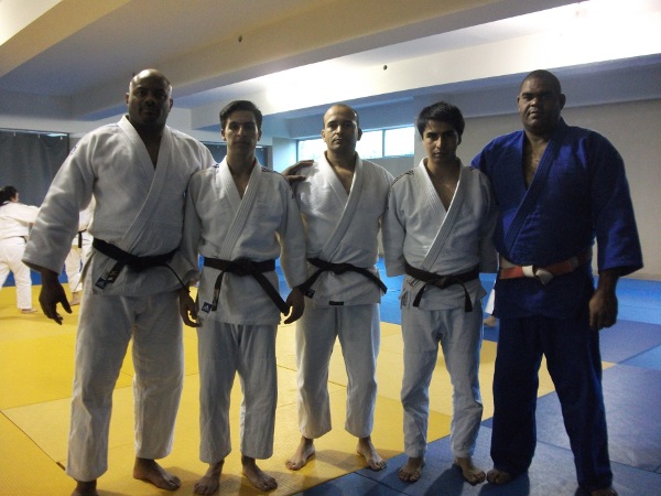 De izquierda a derecha Andrés González, Andrés Silva de la Maza, Elvis Roa Espinoza, Diego Morales Vasquez y Frank Morel