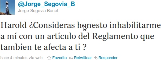 Jorge Segovia en Twitter