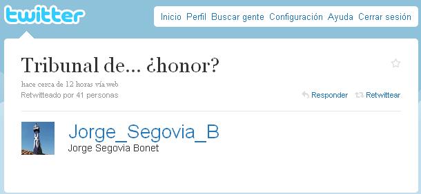 Jorge Segovia en Twitter