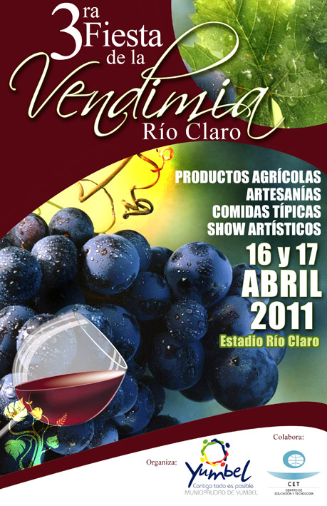 Afiche Fiesta de la Vendimia de Río Claro 2011