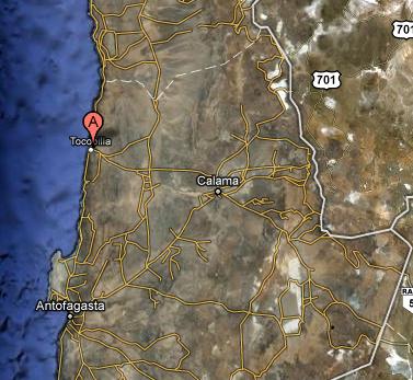Ruta entre Tocopilla y Antofagasta