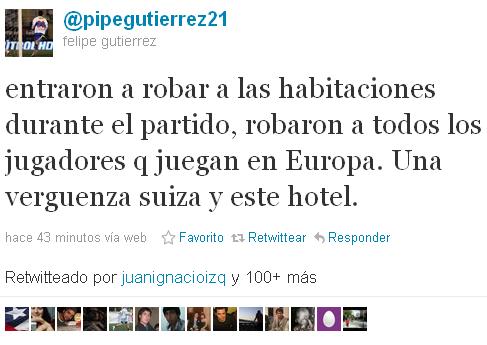 Felipe Gutiérrez en Twitter