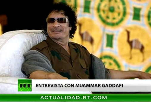 Gadafi en actualidad.rt.com