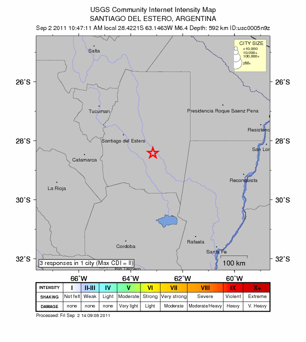 Imagen del sismo | USGS