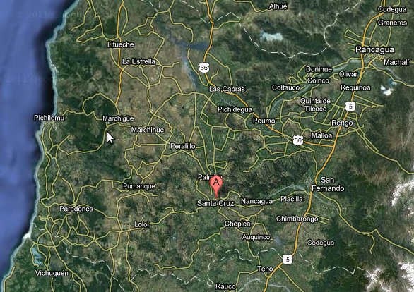 Zona del epicentro | Google Maps