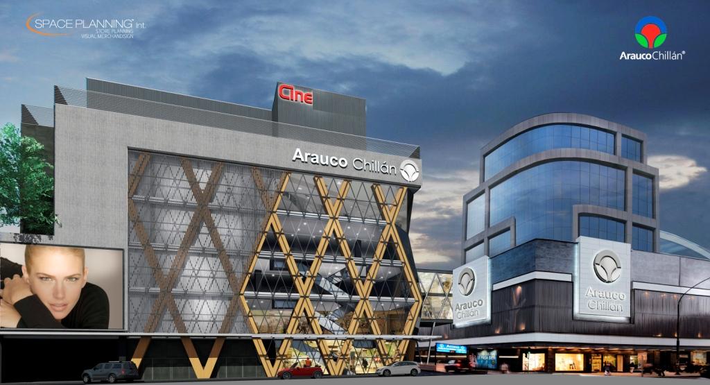 Maqueta de fachada Mall Arauco Chillán