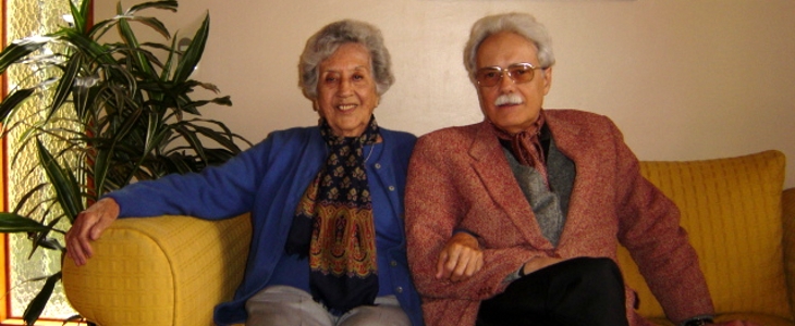 Elena Pedraza y Eduardo Labarca, junio 2004. Foto tomada por Leonardo Fonseca Pedraza.