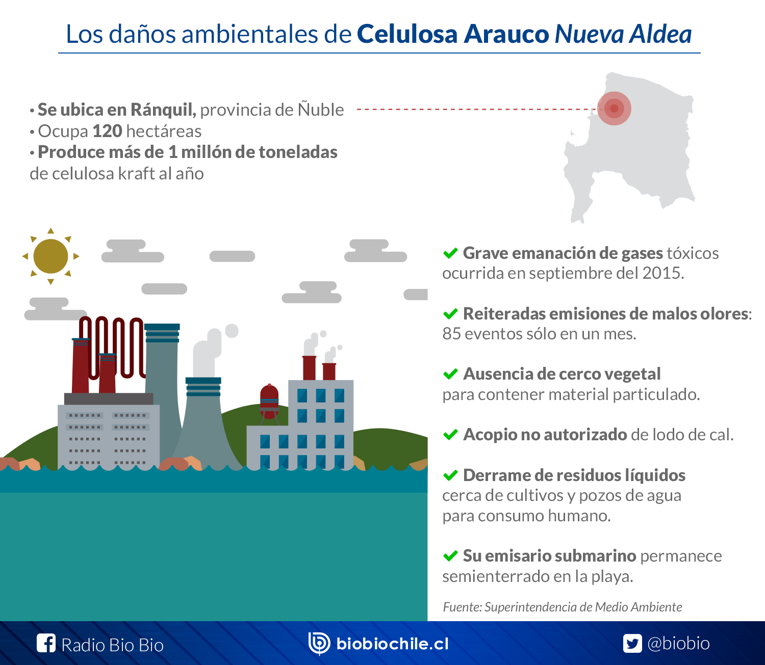 Derrames y gases tóxicos: Las graves acusaciones contra Celulosa Arauco ...