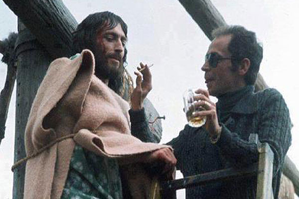 Franco Zeffirelli en el rodaje de Jesús de Nazaret