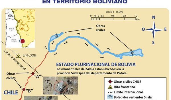 Silala según Bolivia (haz clic para ampliar la imagen) | Ministerio de Defensa de Bolivia | @mindefbolivia