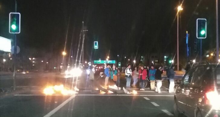 Barricadas en Paicaví, Concepción | Sergio Osses RBB)