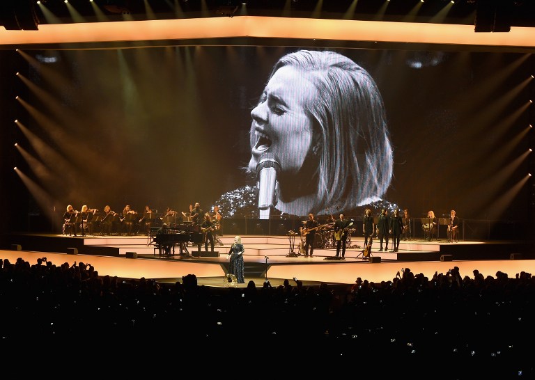 La cantante británica Adele en concierto 