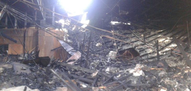 Incendio destruyó por completo casa de la cultura de Inforsa en Nacimiento