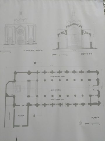 Planos de la remodelación de Parroquia XII Apóstoles de Valparaíso 