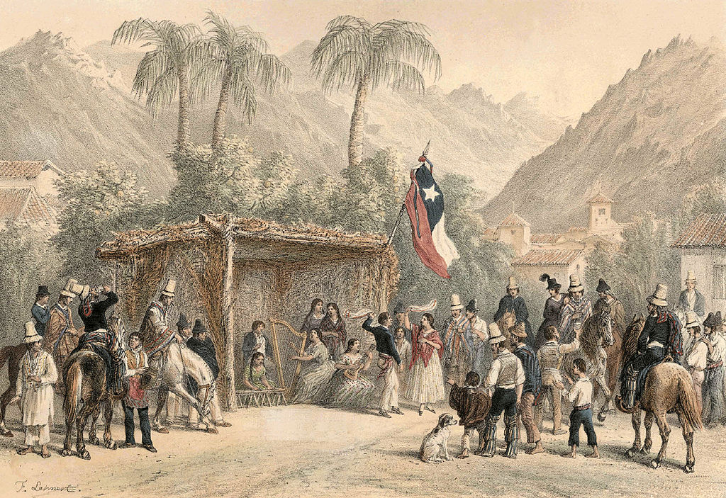 Una chingana en Chile del siglo XIX