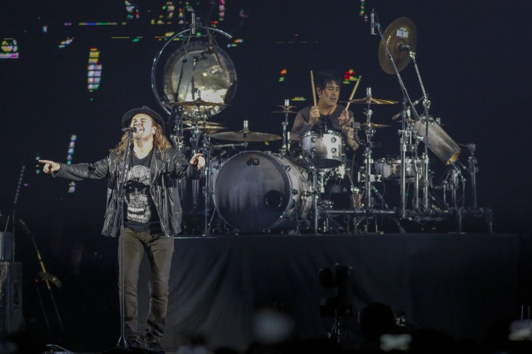 The Mexican band Maná performs at Madison Square Garden during their "Power Latino Tour" in New York on October 24, 2016. Maná