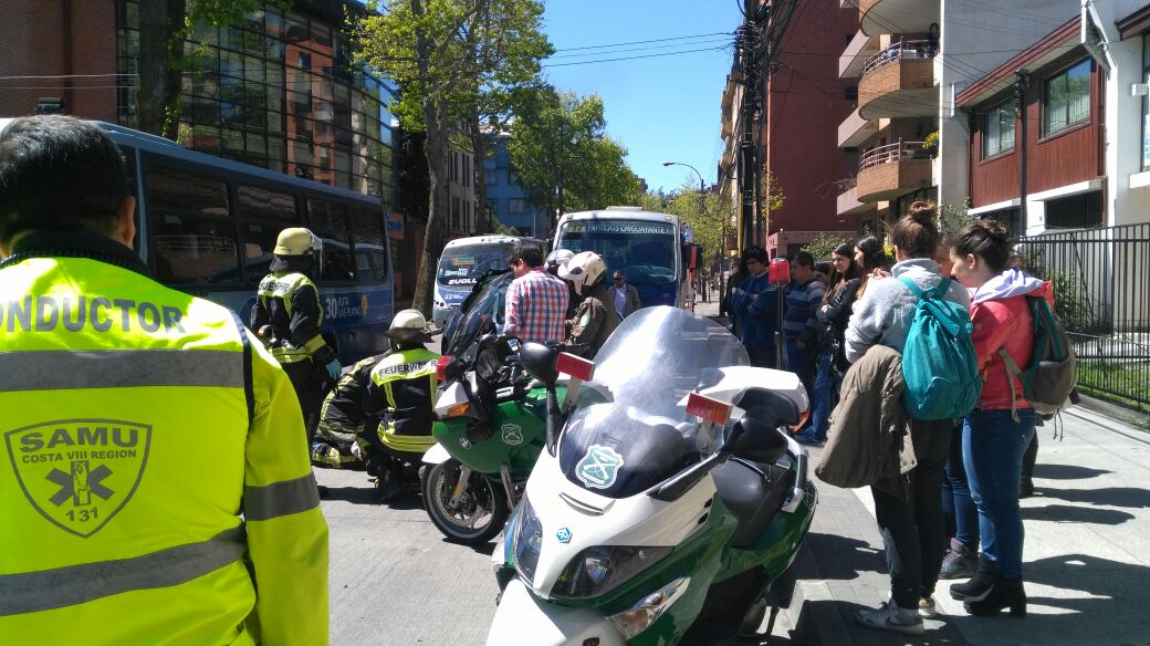 Accidente de tránsito en sector céntrico de Concepción