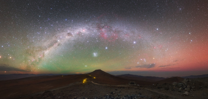 Fotografía de la galaxia tomada desde el ESO en cerro Paranal, norte de Chile.
