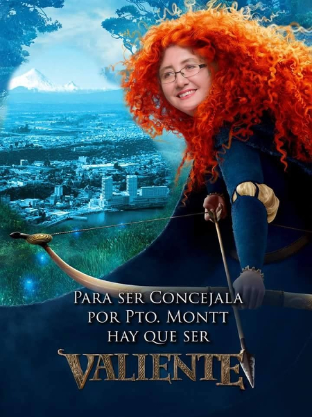 Afiche de candidata como princesa de Pixar