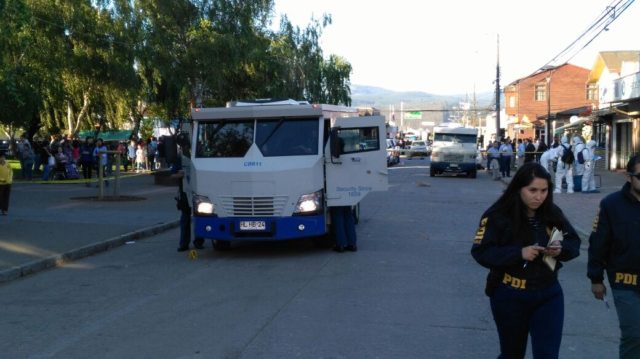  Un vigilante muerto y otro herido tras asalto a camión de valores en pleno centro de Purén 