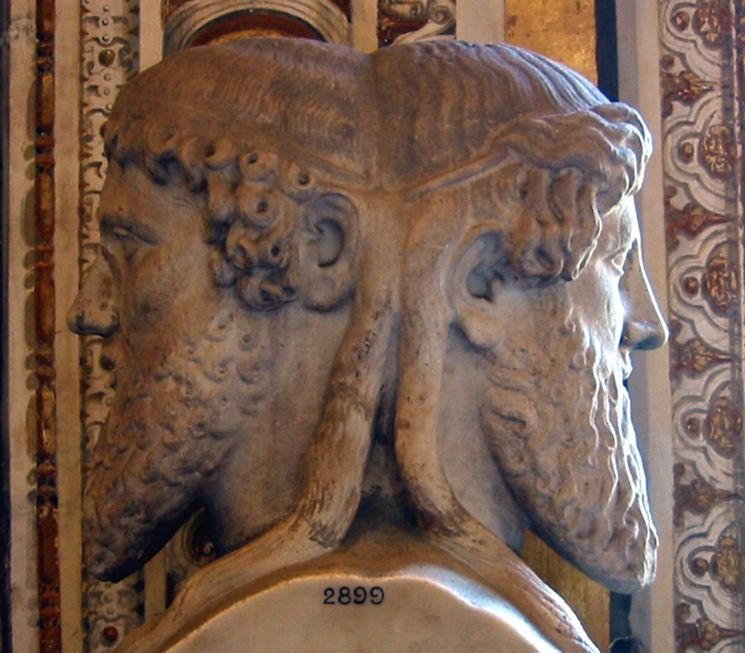 Estatua del Dios Jano Bifronte (de dos caras)