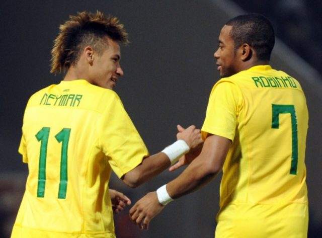 Neymar y Robinho | Agence France-Presse