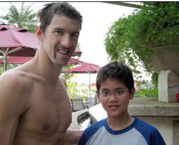 Michael Phelps  y Joseph Schooling 