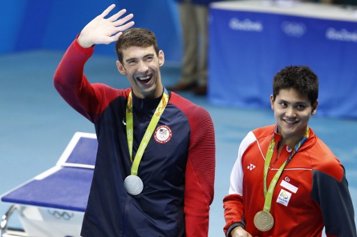 Michael Phelps  y Joseph Schooling  | Agence France-Presse