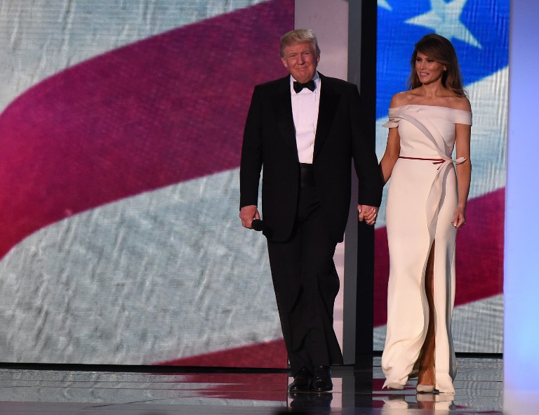 Melania Trump diseñó el bello vestido que usó en baile tras investidura