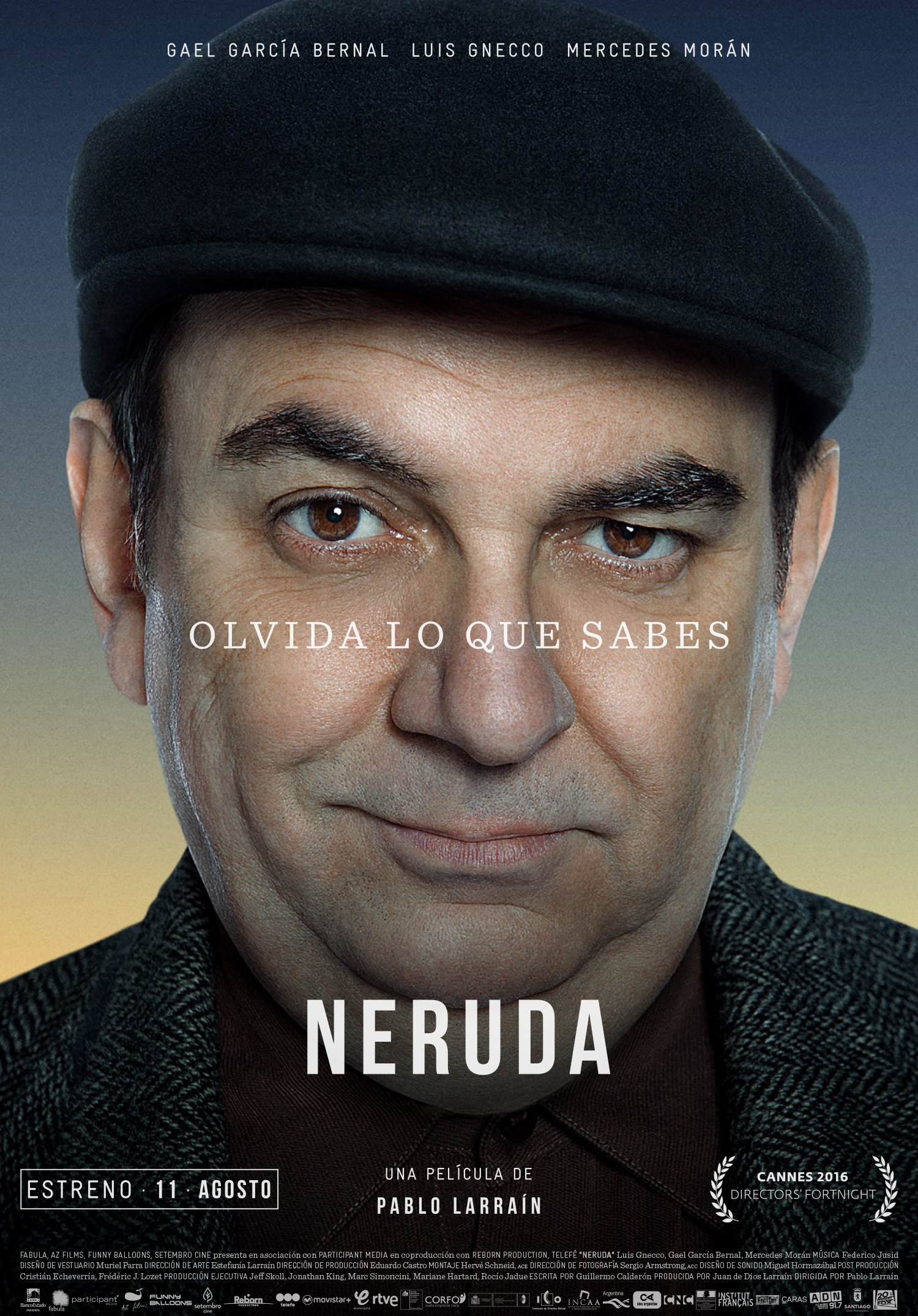 El afiche de "Neruda".
