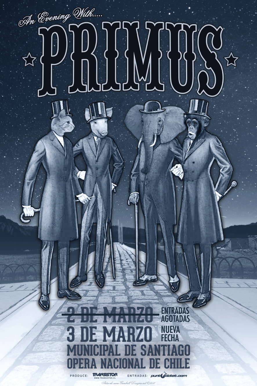 El afiche para Primus en Chile