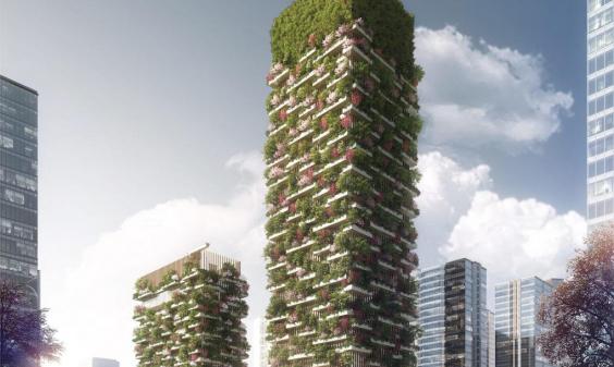 China crea bosque verticales en torres para combatir la contaminación