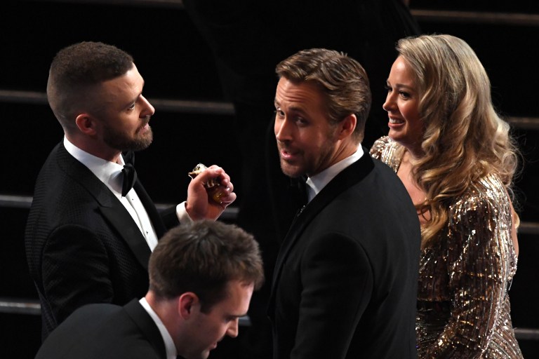 Ryan Gosling y Justin Timberlake se reúnen en los Óscar a 24 años de su primera aparición en TV